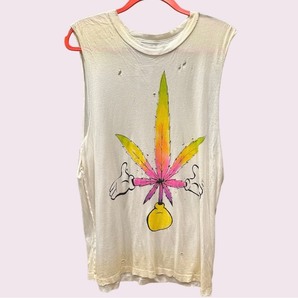 UNIF Tops - Unif happy plant muscle tee